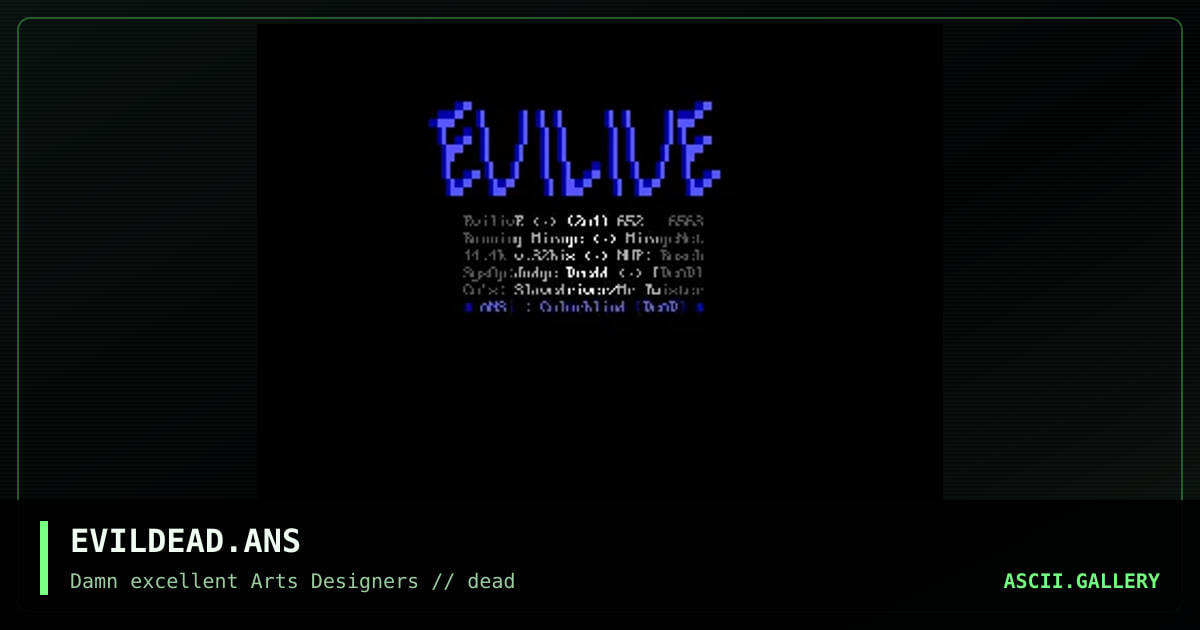 EVILDEAD.ANS, by colorblind 802, 1992