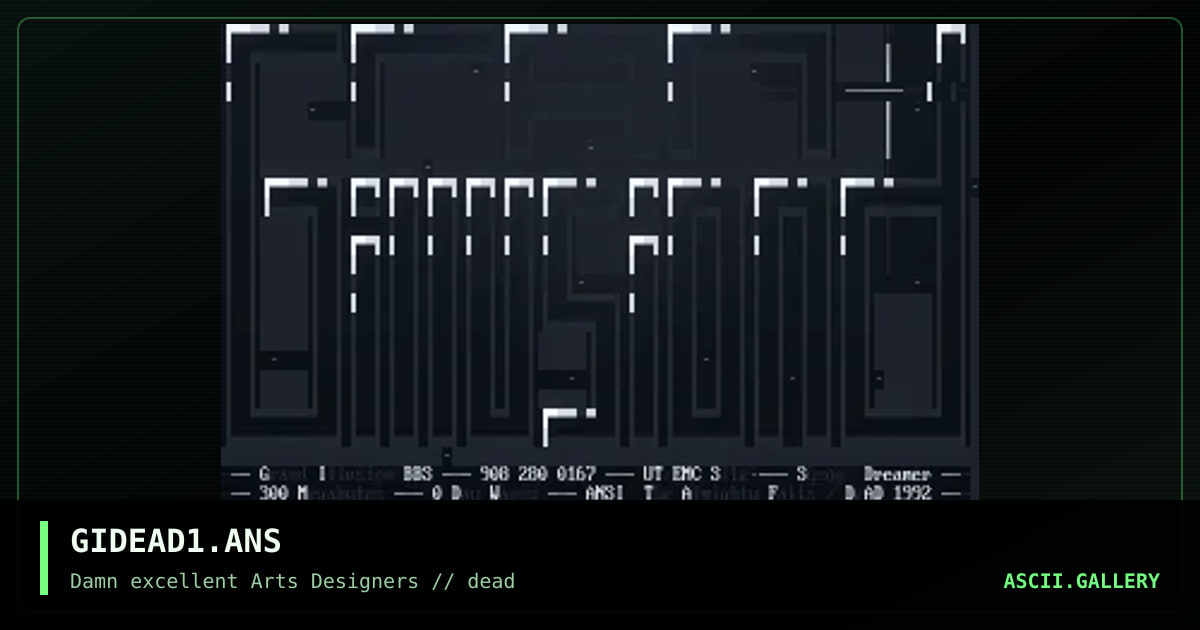 GIDEAD1.ANS, by the almighty fatts, 1992