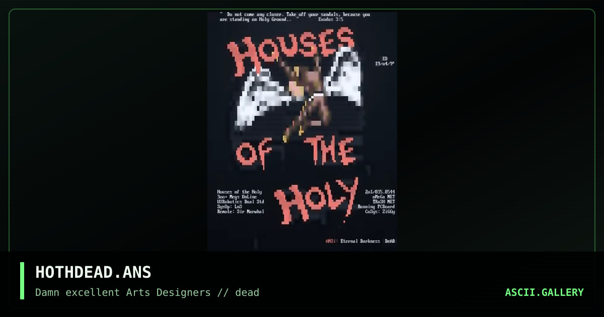 HOTHDEAD.ANS, by eternal darkness, 1992