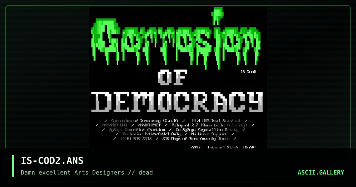 IS-COD2.ANS, by internal stack, 1992
