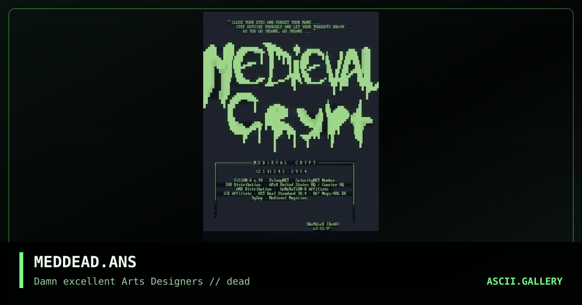 MEDDEAD.ANS, by swankler, 1992