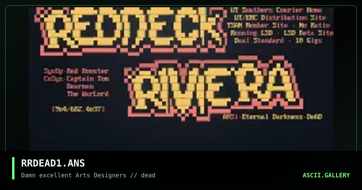 RRDEAD1.ANS, by eternal darkness, 1992