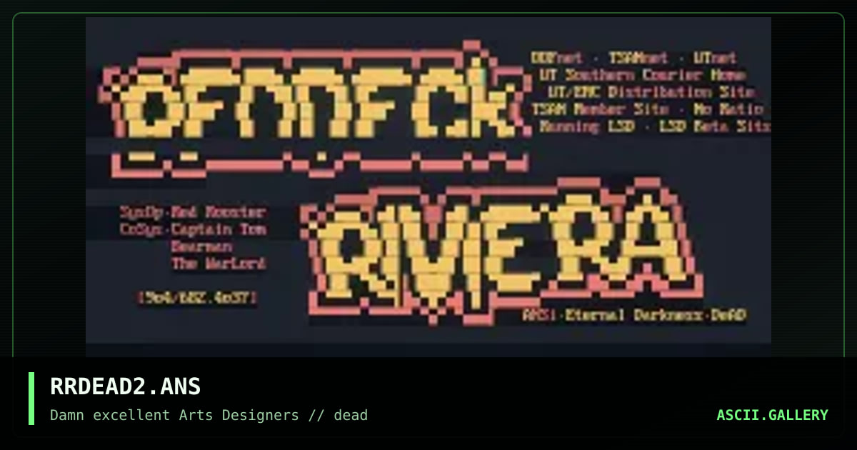 RRDEAD2.ANS, by eternal darkness, 1992