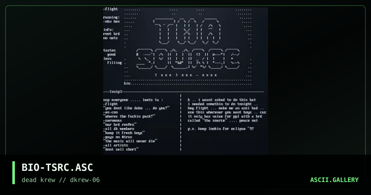 Tha Source, by bios, 1997
