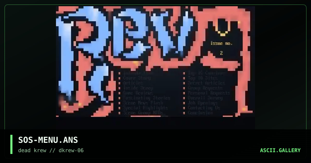 Rev menu, by son of sam, 1997
