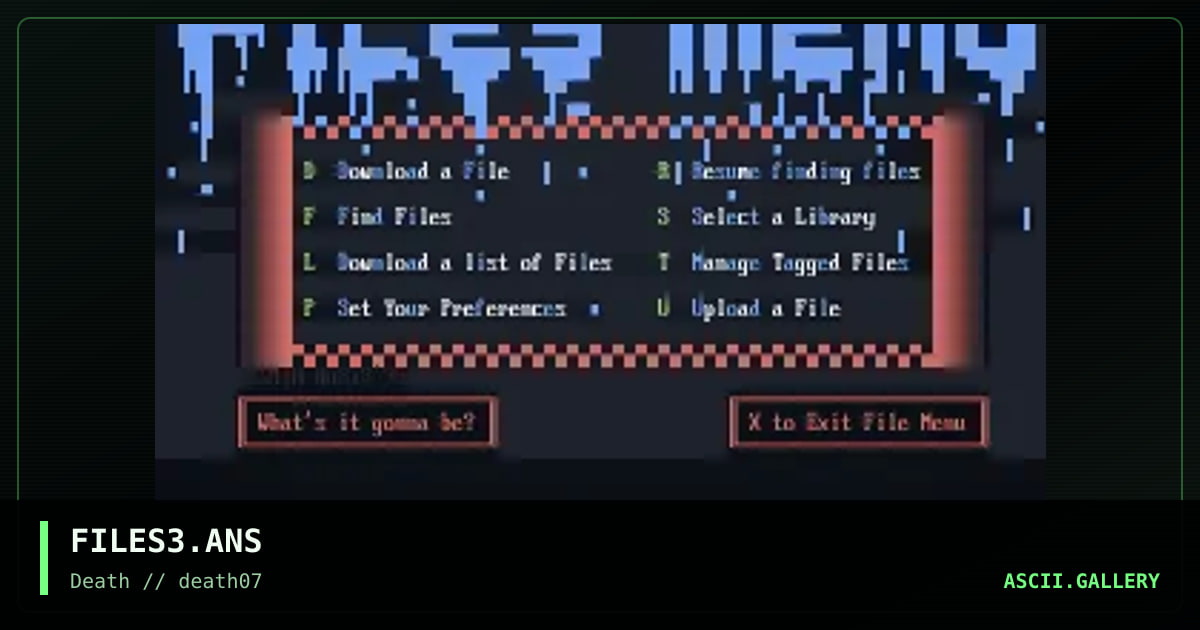FILES3.ANS, by master, 1995