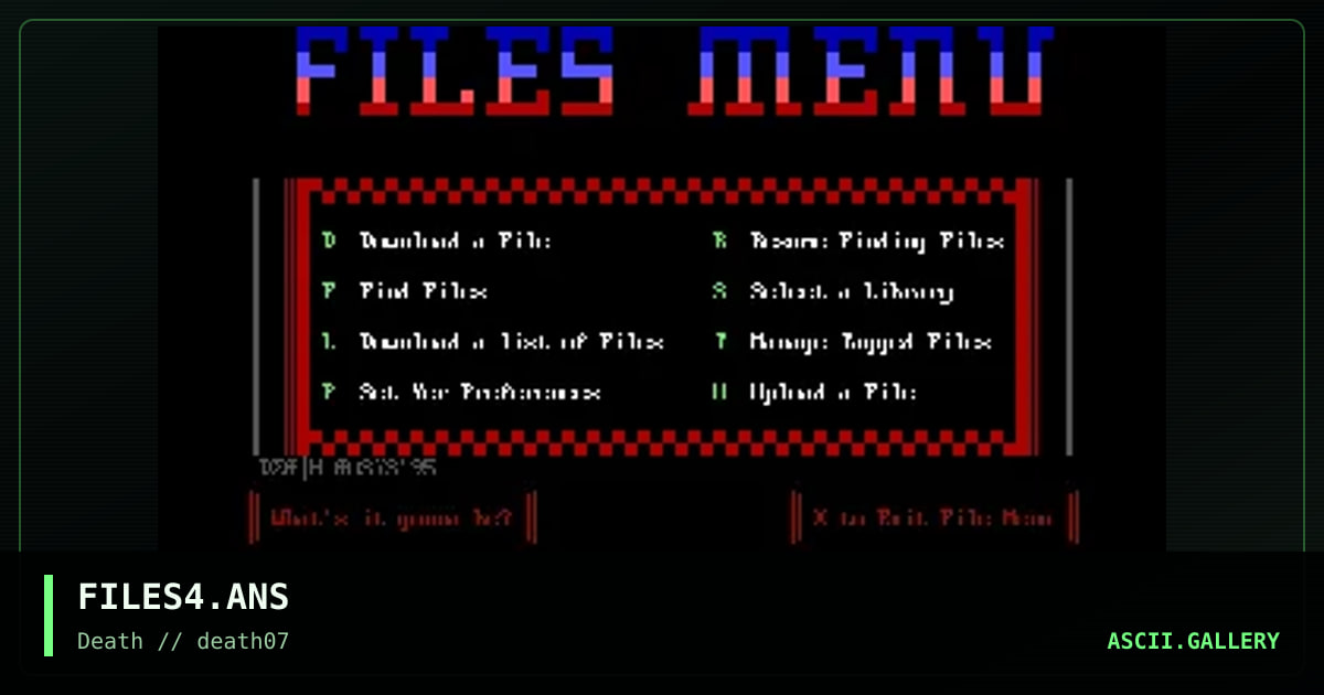 FILES4.ANS, by master, 1995