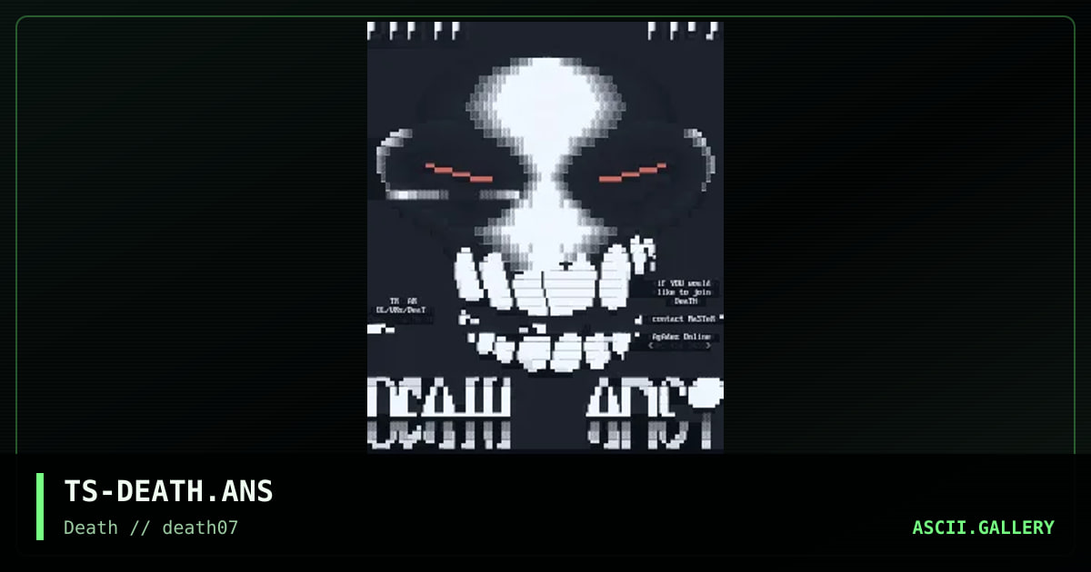 TS-DEATH.ANS, by trisar, 1995