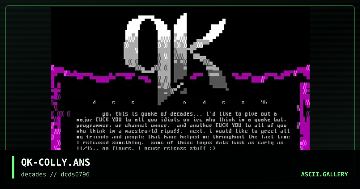 Quake's Logo Colly, by quake, 1996