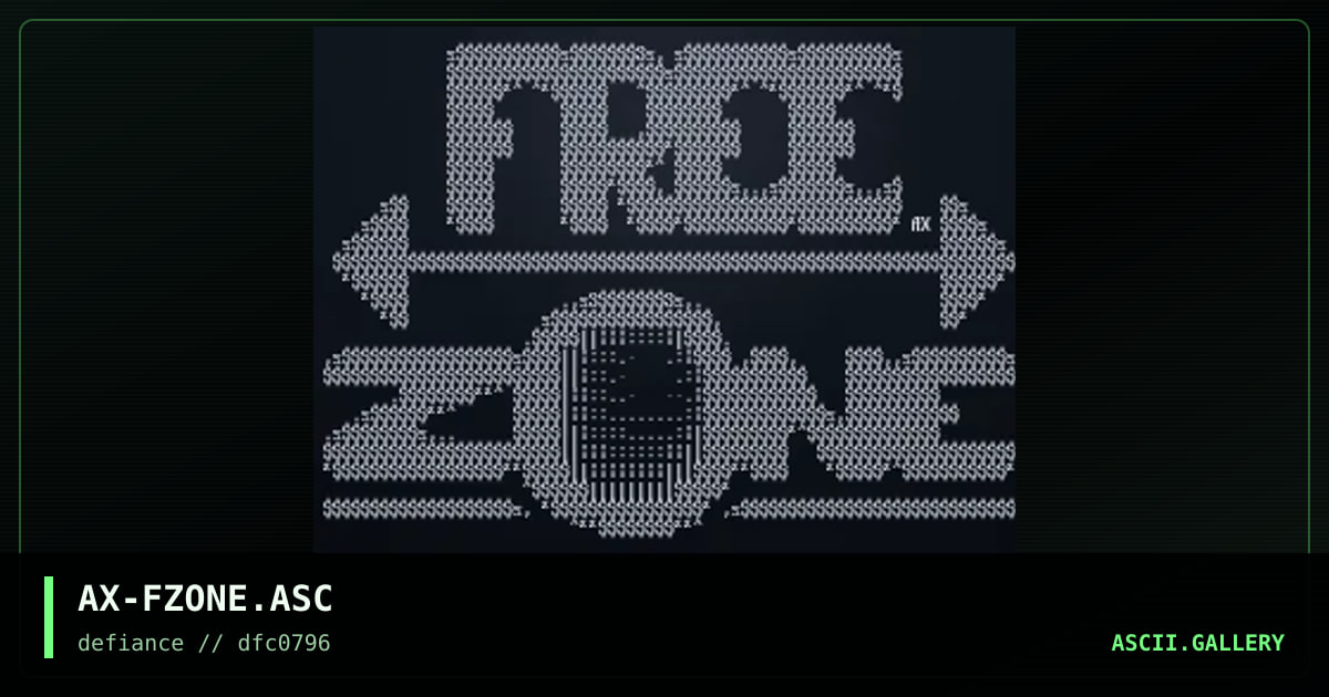 AX-FZONE.ASC, by axxel, 1996