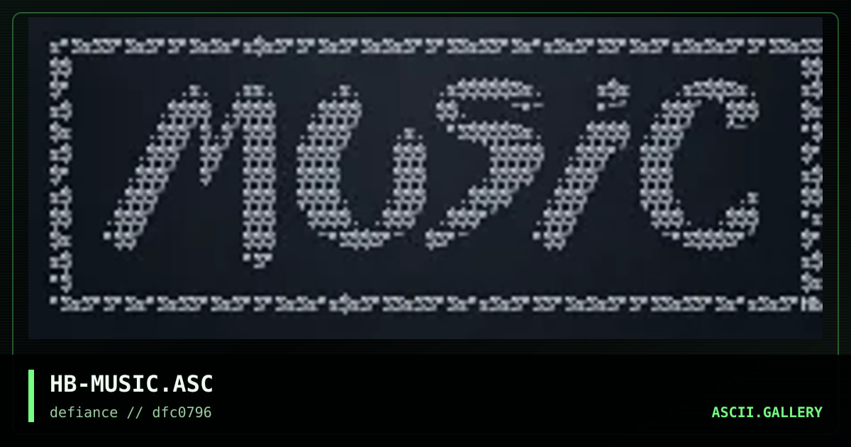 HB-MUSIC.ASC, by hanibal, 1996