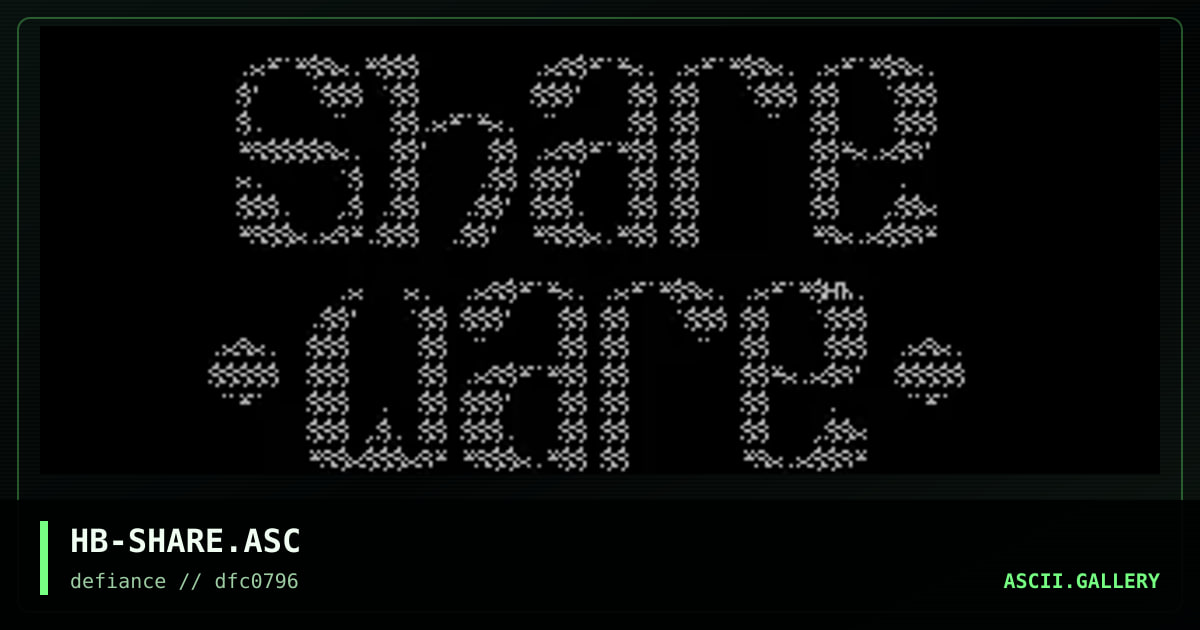 HB-SHARE.ASC, by hanibal, 1996