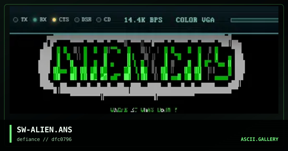 SW-ALIEN.ANS, by sandworm, 1996