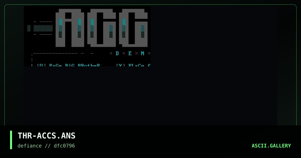 THR-ACCS.ANS, by thorin, 1996