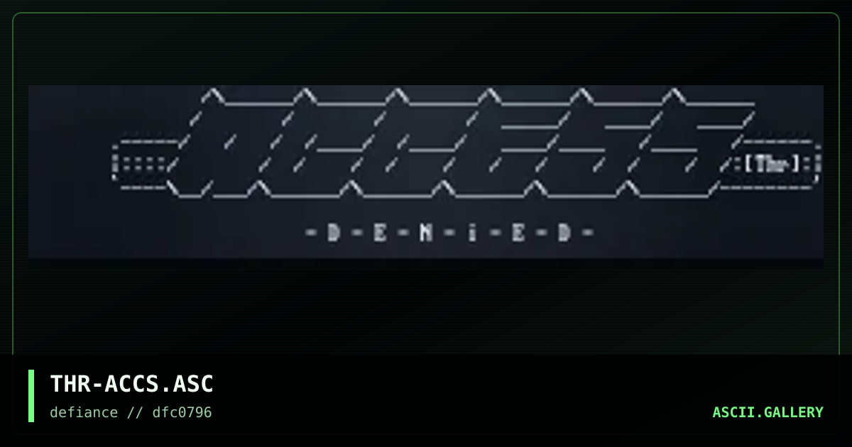 THR-ACCS.ASC, by thorin, 1996