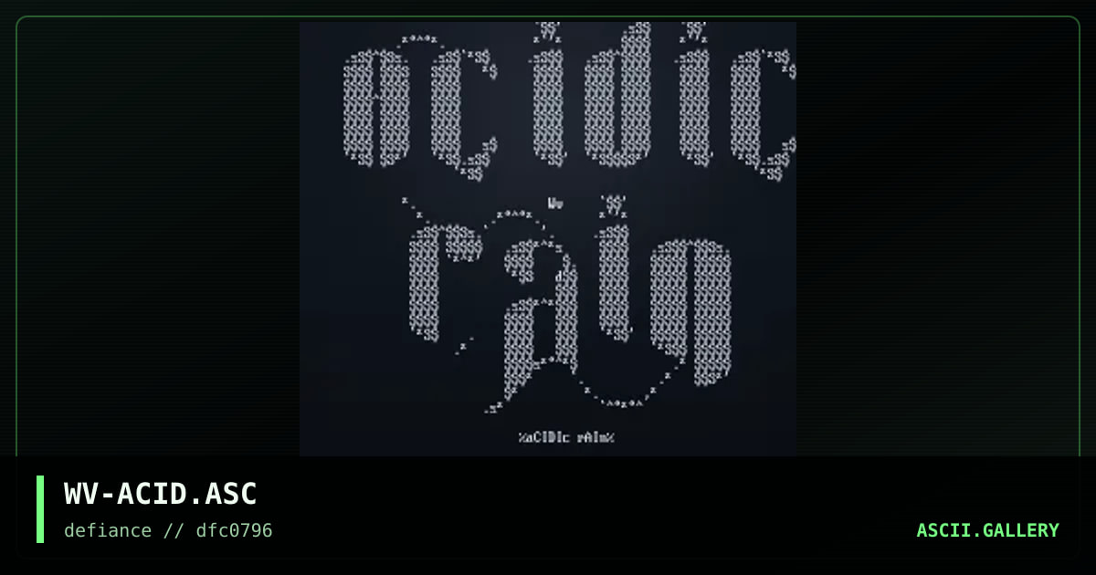WV-ACID.ASC, by wolverine, 1996