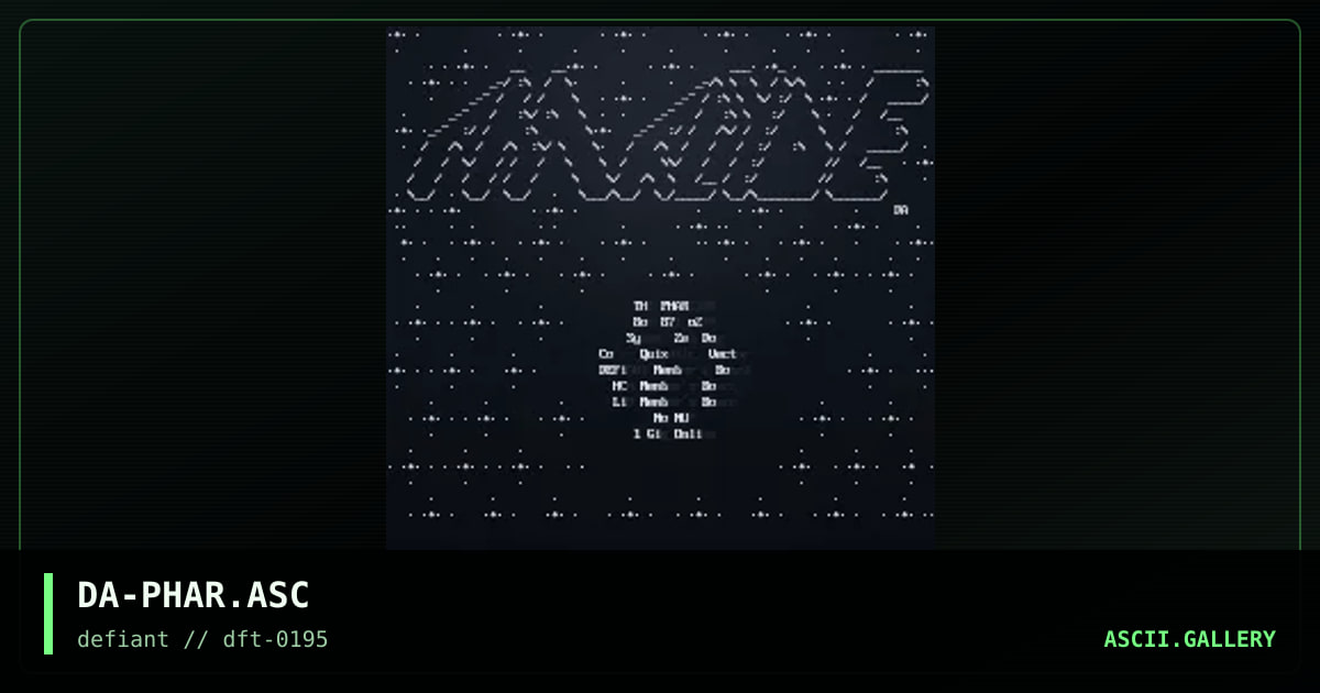 Pharcyde (colored) Ascii, by death adder, 1995