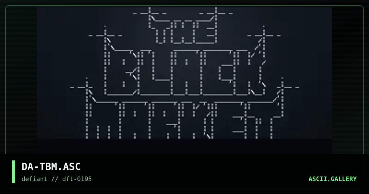 The Black Market, by death adder, 1995