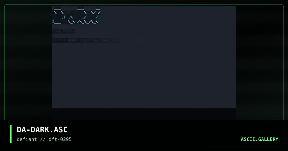 DARK Ascii, by death adder, 1995