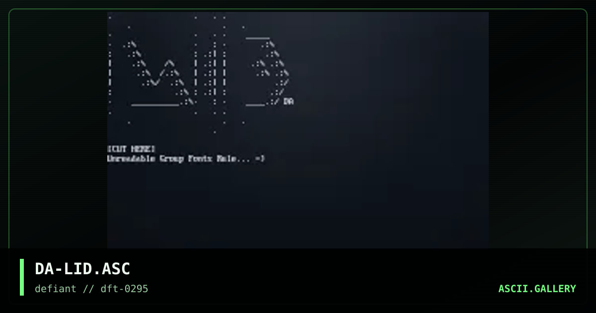 LiD Ascii, by death adder, 1995
