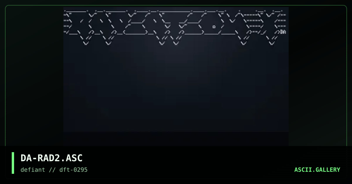 Radiation-X Ascii 2, by death adder, 1995