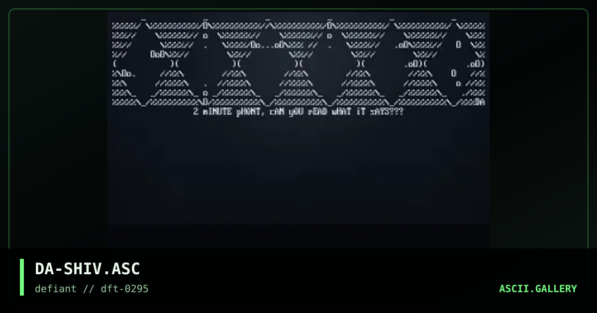 SHiVER Ascii, by death adder, 1995