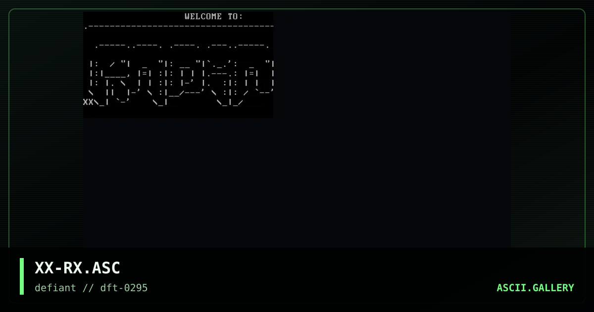 Radiation-X Ascii, by xanax, 1995