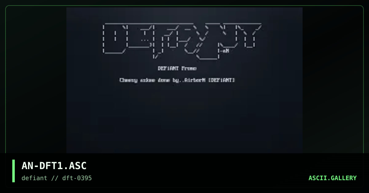 DEFiANT Logo 1, by airborn, 1995