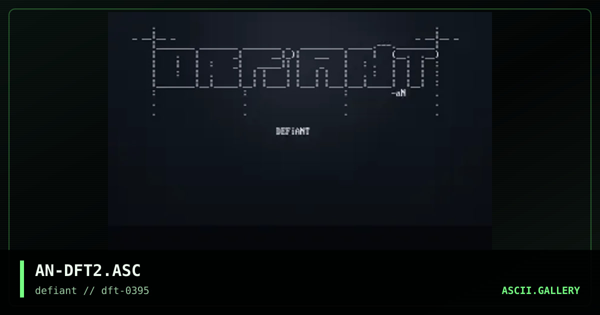 DEFiANT Logo 2, by airborn, 1995