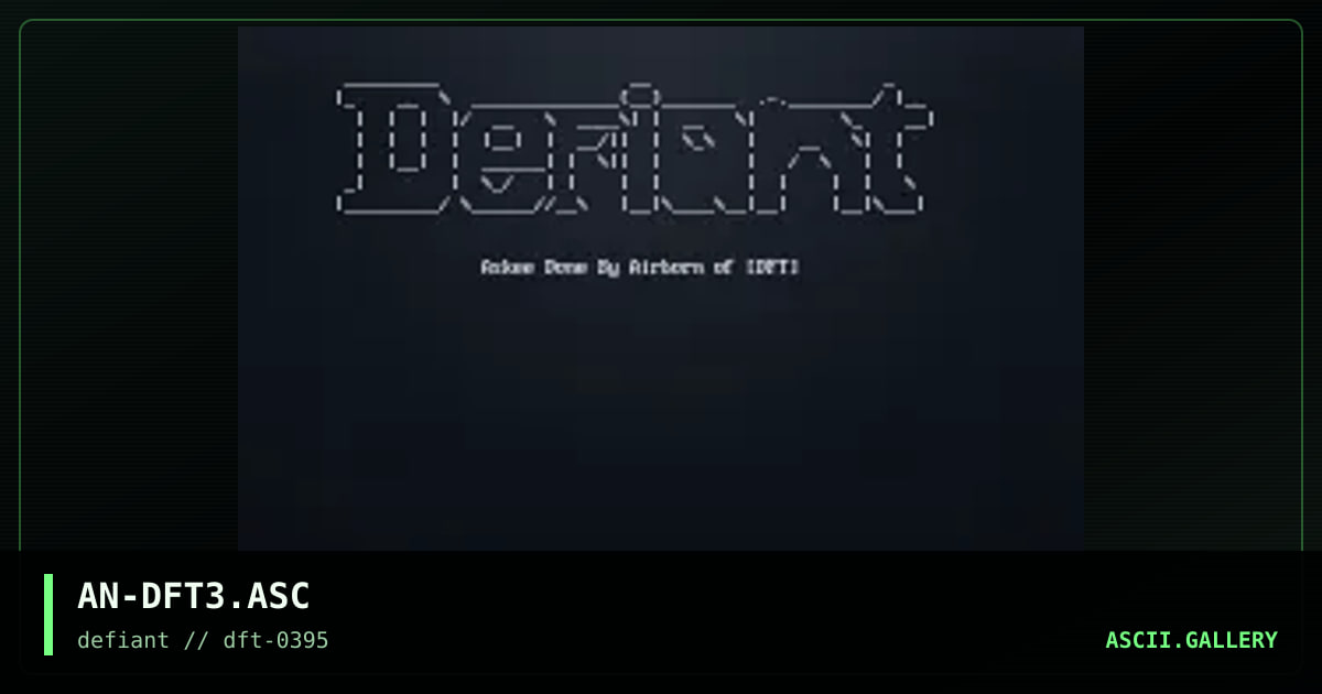 DEFiANT Logo 3, by airborn, 1995