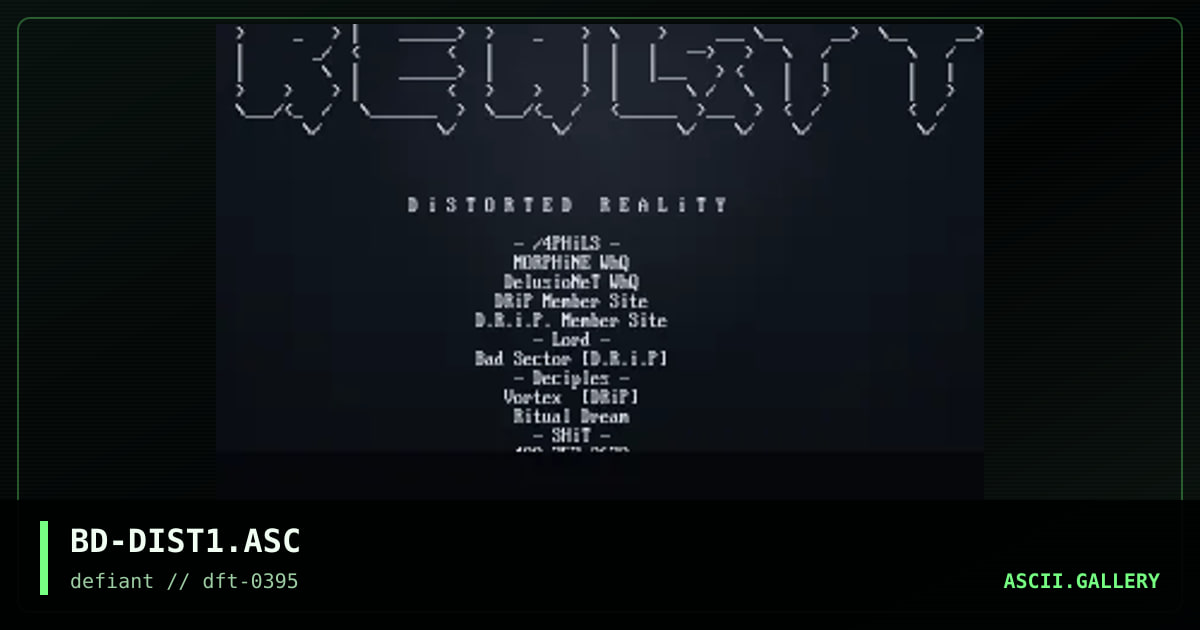 DiSTORTED REALiTY, by bad sector, 1995
