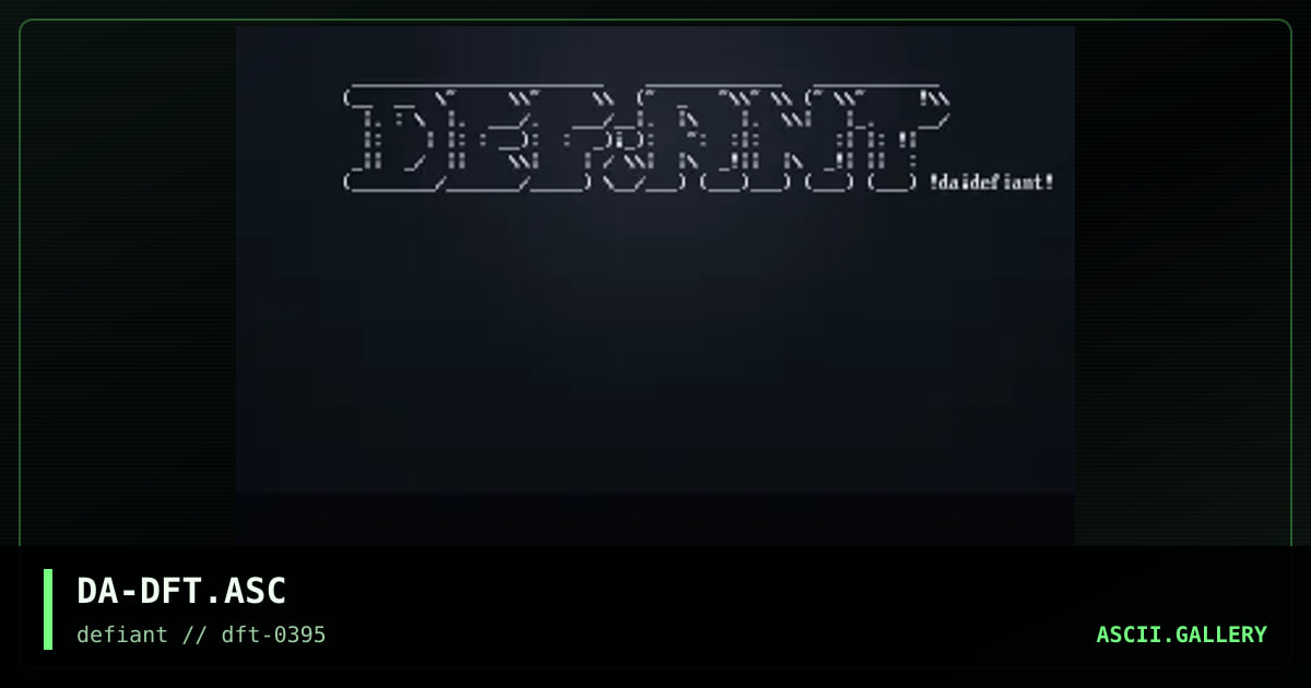 DEFiANT Logo 1, by death adder, 1995