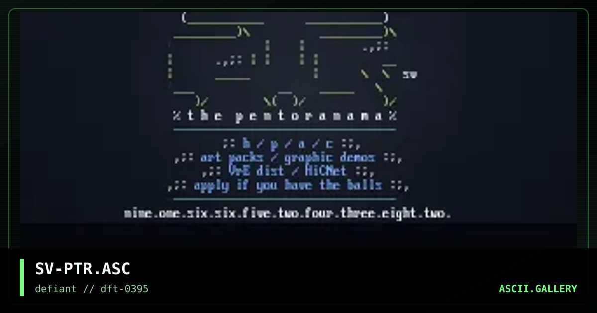 the pentoranama advertisement, by slave, 1995