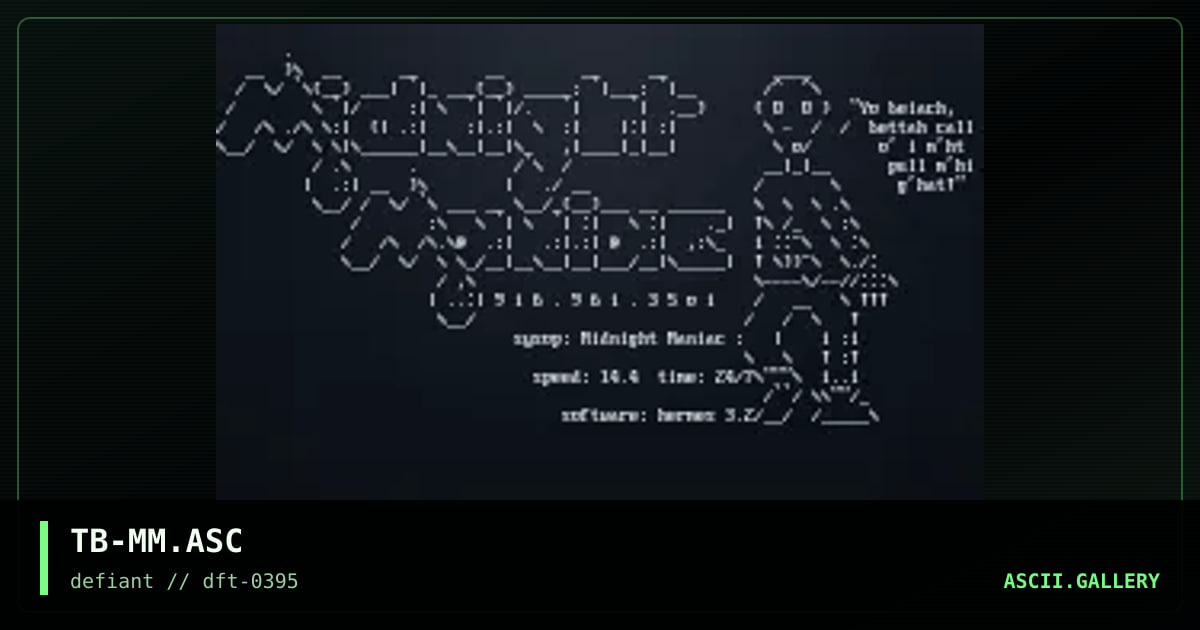 Midnight M, by the boogeyman, 1995