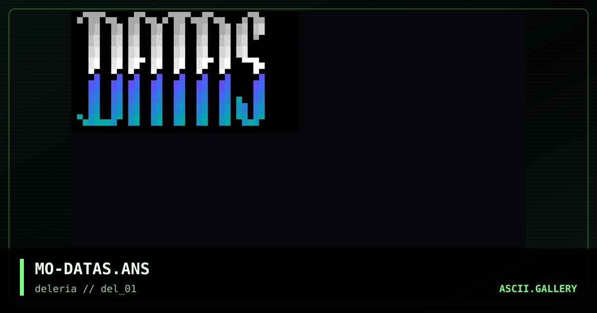 MO-DATAS.ANS, by mro, 1994