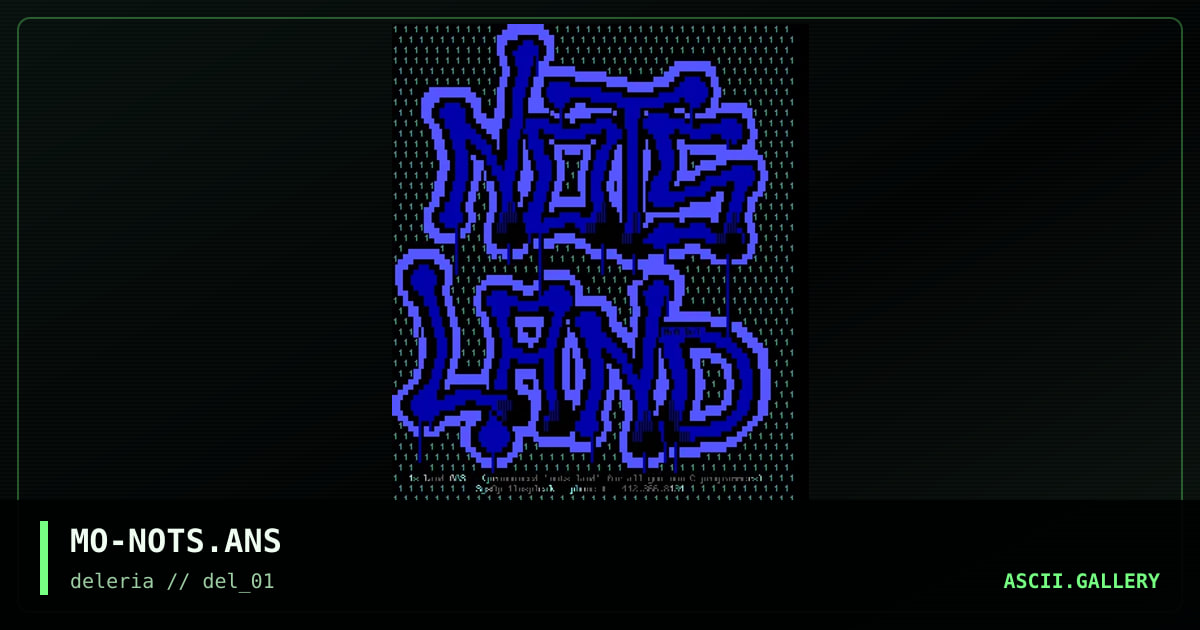 MO-NOTS.ANS, by mro, 1994