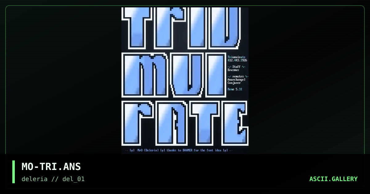 MO-TRI.ANS, by mro, 1994