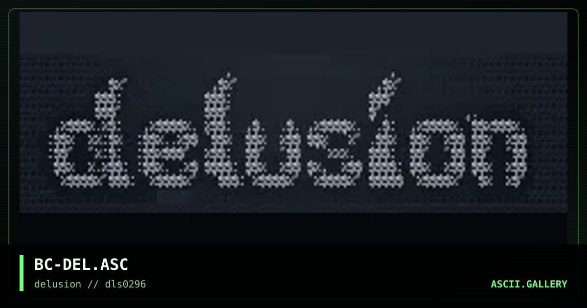 Delusion Logo, by burning chrome, 1996