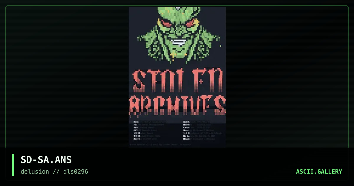 Stolen Archives, by sudden death, 1996
