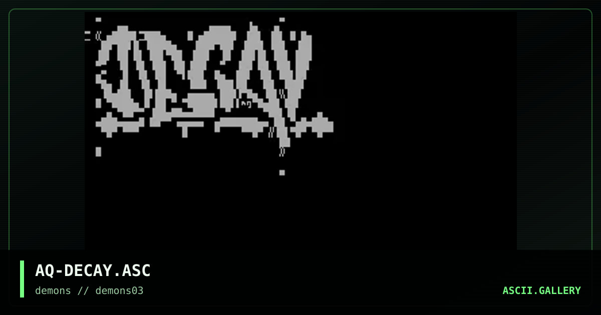 decay diz, by aqua, 1997