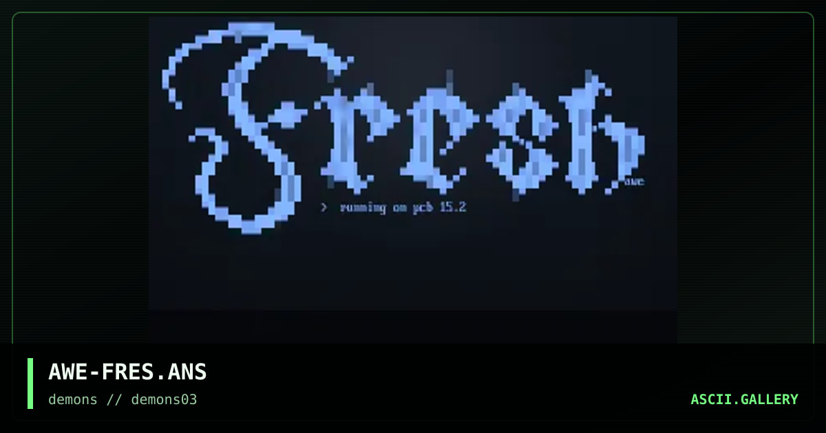 fresh, by awesome, 1997