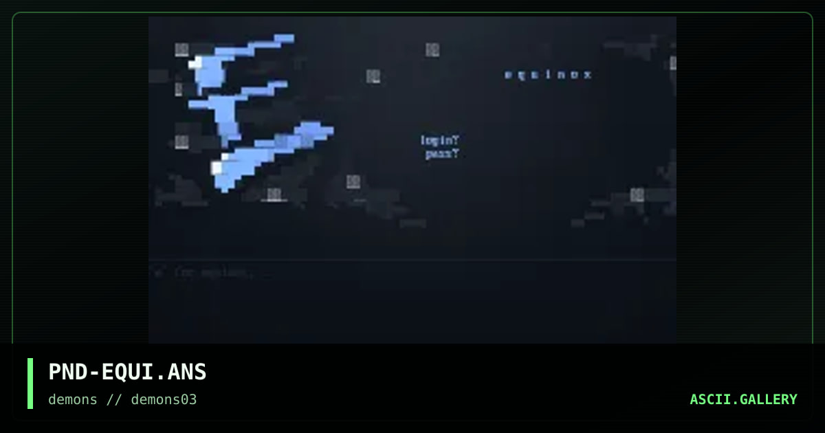 equinox login, by pandur, 1997