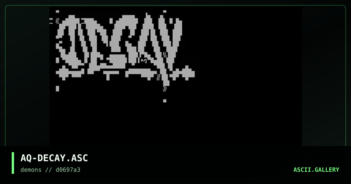 decay diz, by aqua, 1997