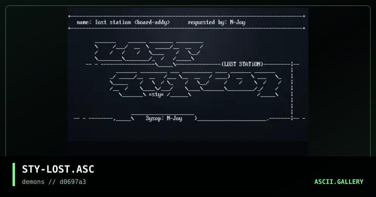 lost station, by stachy, 1997