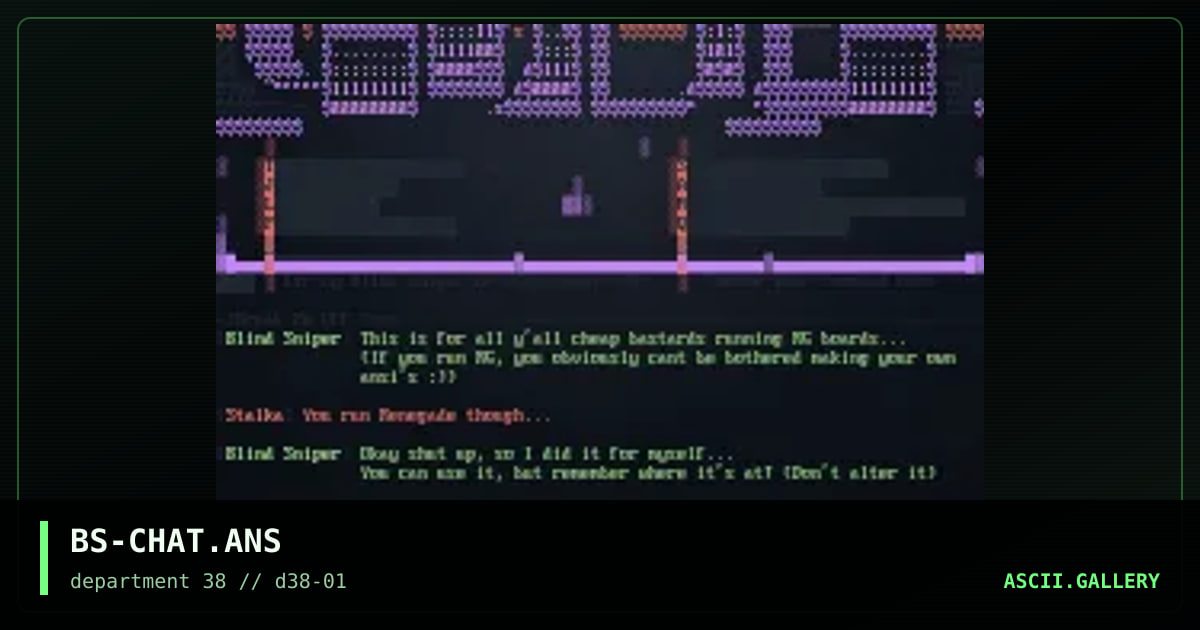 Chat Menu, by blind sniper, 1996