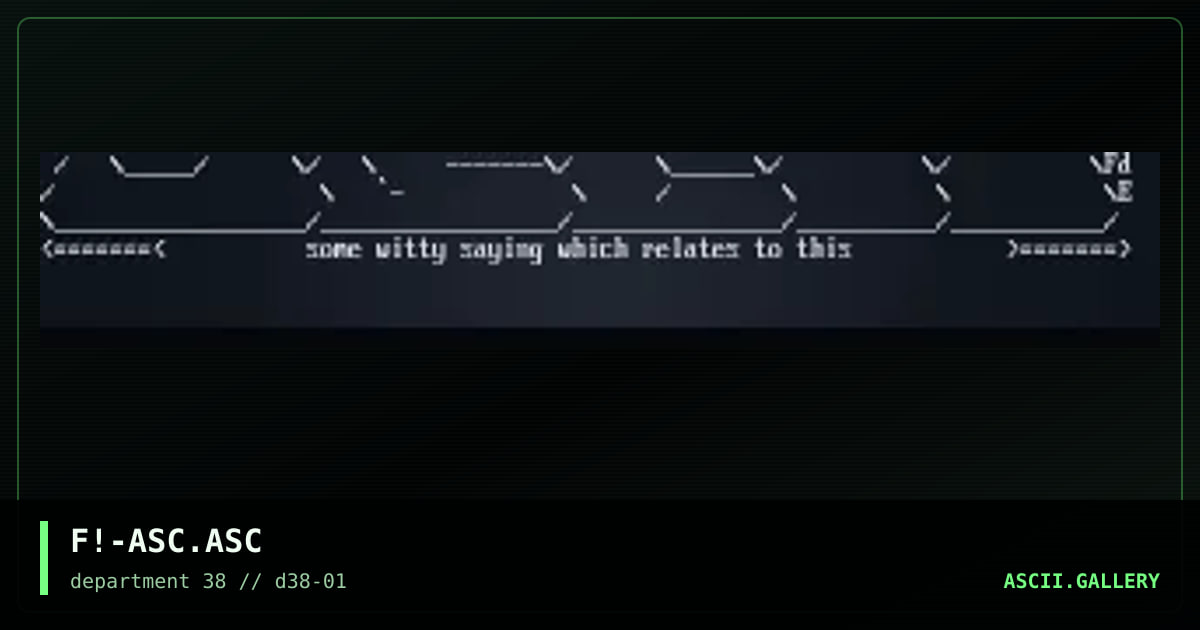Ascii in Ascii, by fade, 1996