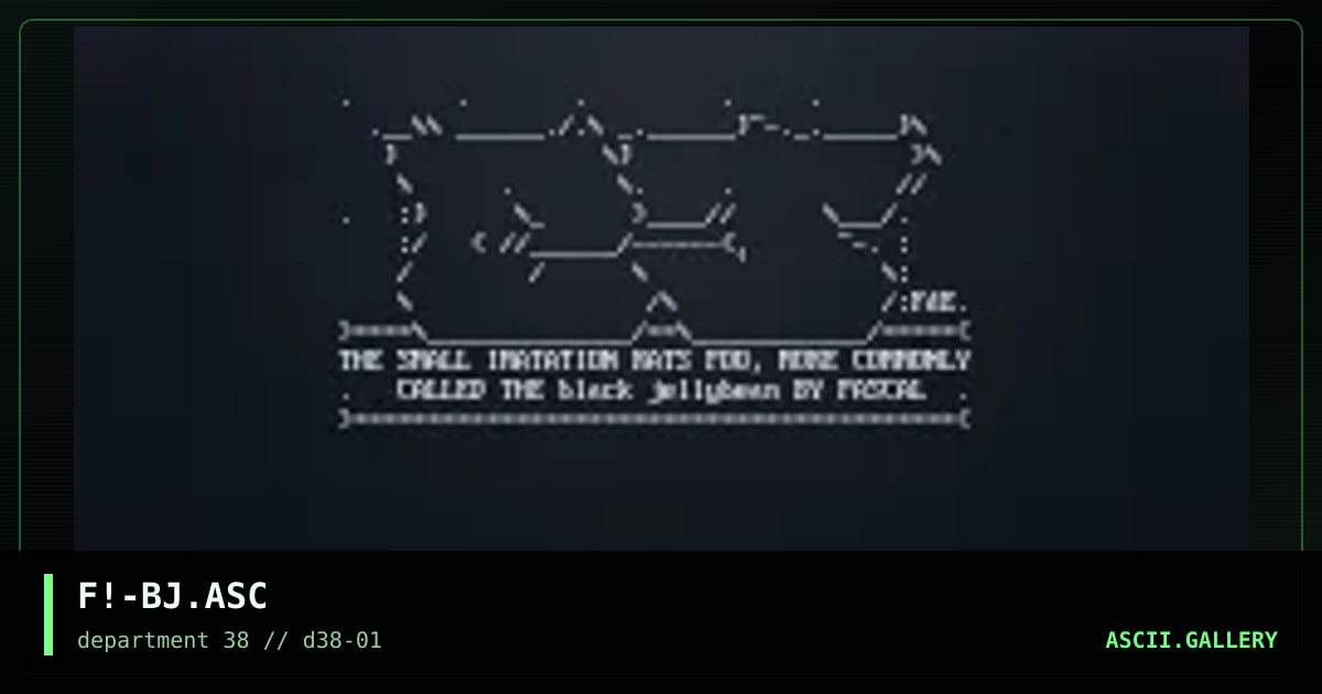 Black Jellybean Logo, by fade, 1996