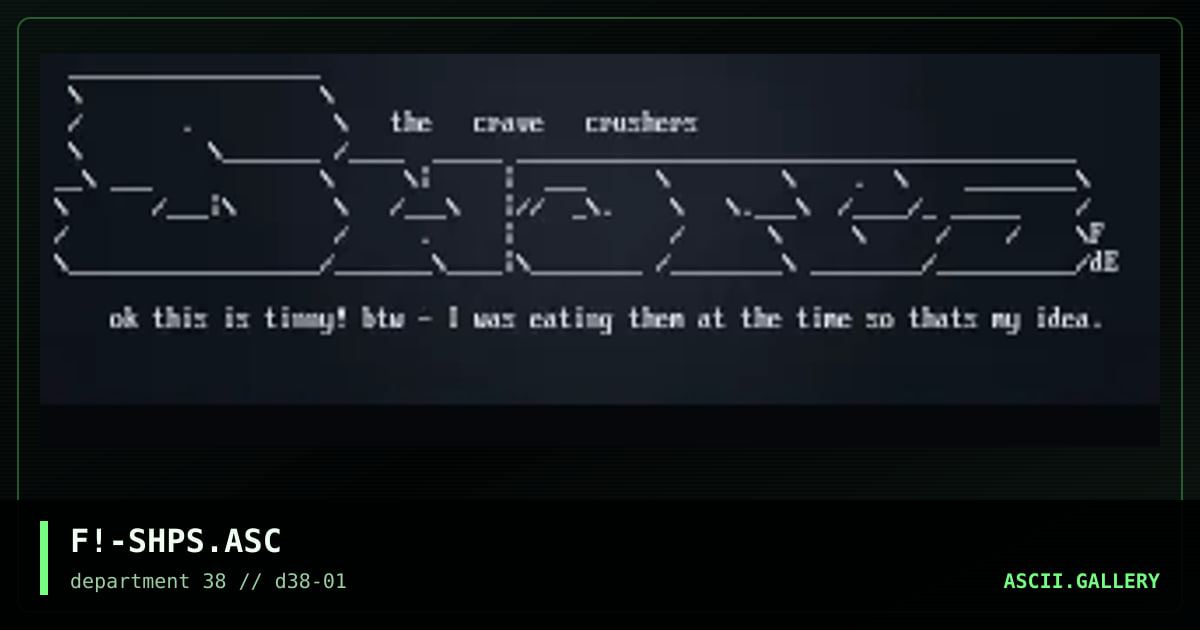 Shapes - the crave crushers, by fade, 1996