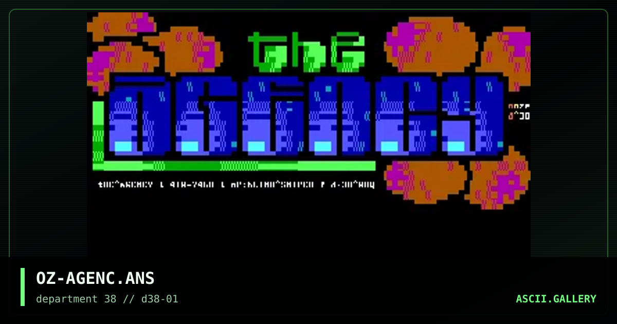 the agency, by ooze, 1996