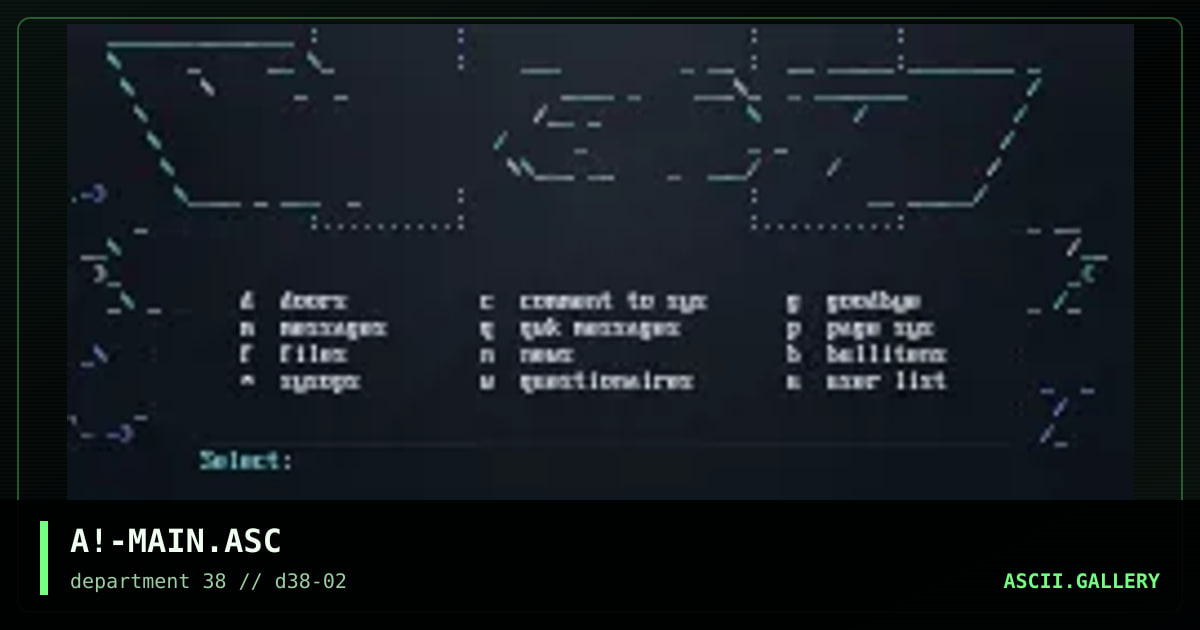 Main Menu, by ascension, 1997